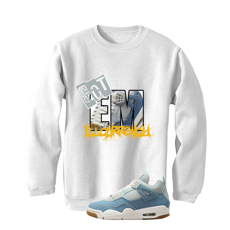 Air Jordan 4 Denim Worn Blue White T-Shirt (GOT EM) product image 4