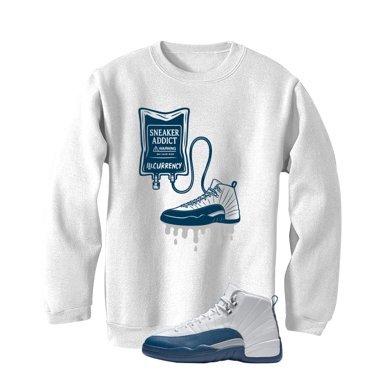 Air Jordan 12 French Blue White T-Shirt (Sneaker Addict)| illcurrency