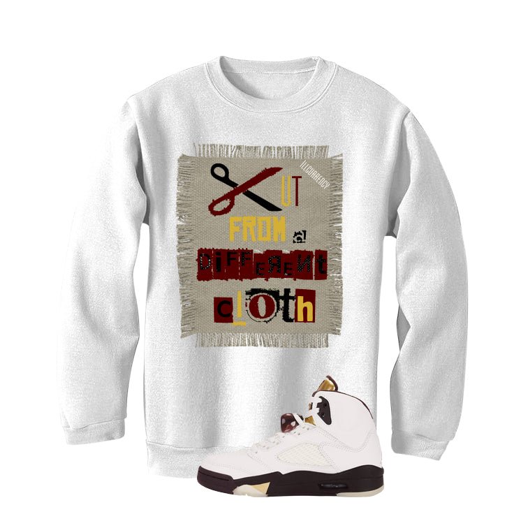 Air Jordan 5 Earth/Metallic Gold White T-Shirt (Cut from a product image 4