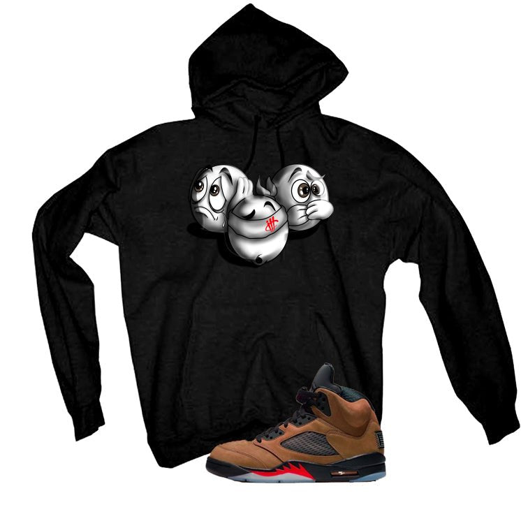 Air Jordan 5 Archaeo Brown Black T-Shirt (SEE NO EVIL) product image 3