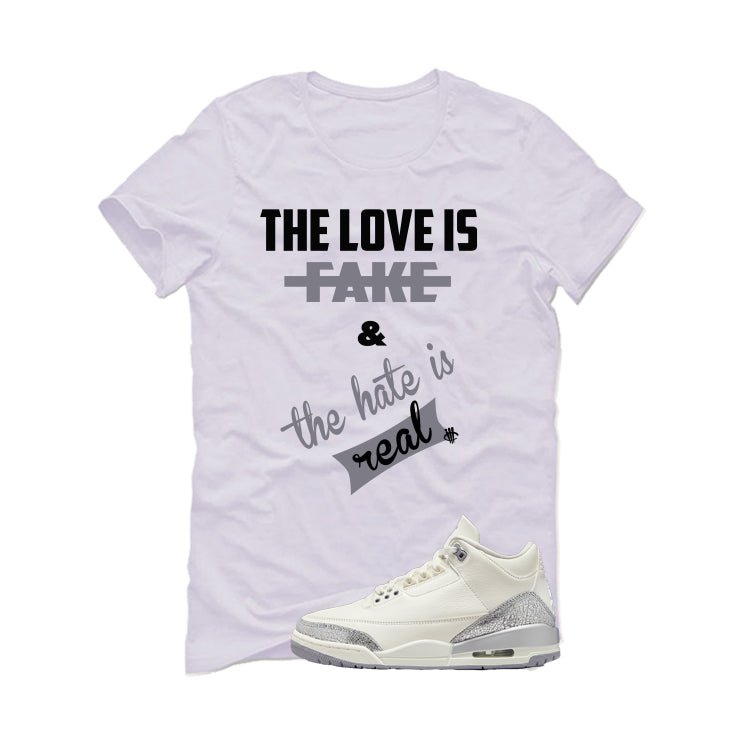 Air Jordan 3 WMNS Sail White T-Shirt (Love is Fake) product image 2
