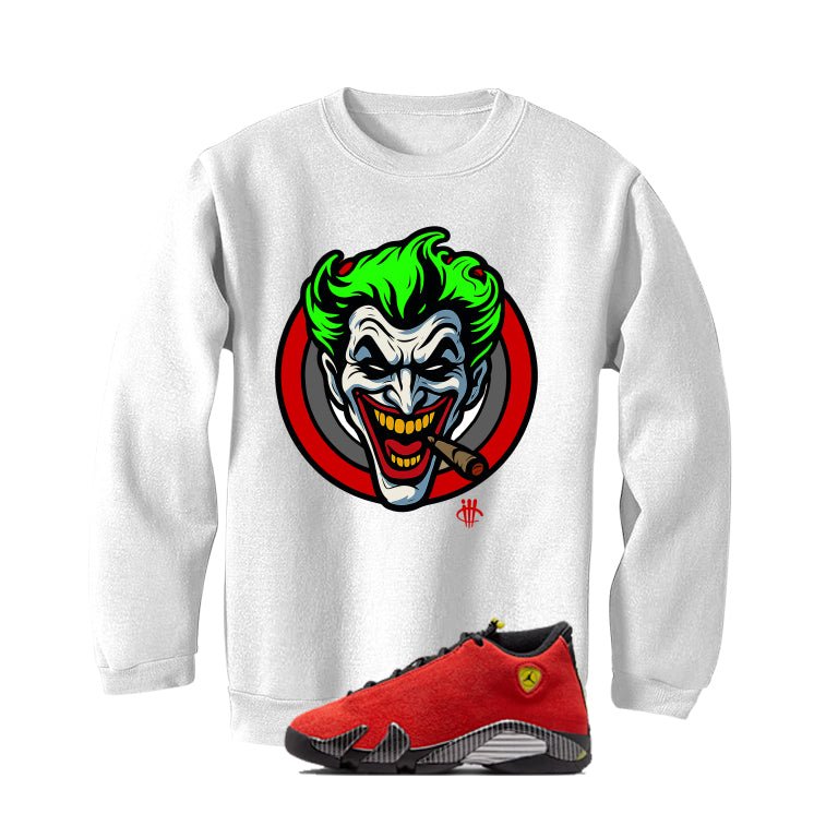 Air Jordan 14 Ferrari White T-Shirt (Joke The Joker) product image 4