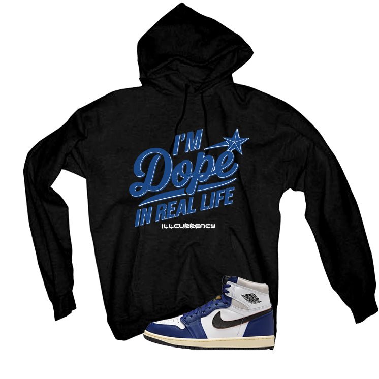 Air Jordan 1 Rare Deep Royal Blue Black T-Shirt (DOPE) product image 3
