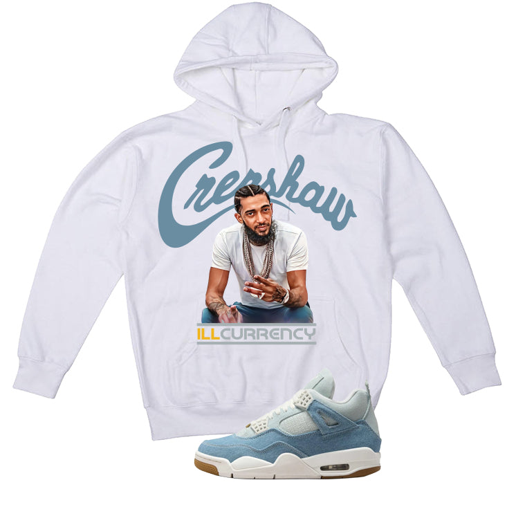 Air Jordan 4 Denim Worn Blue White T-Shirt (Crenshaw) product image 2