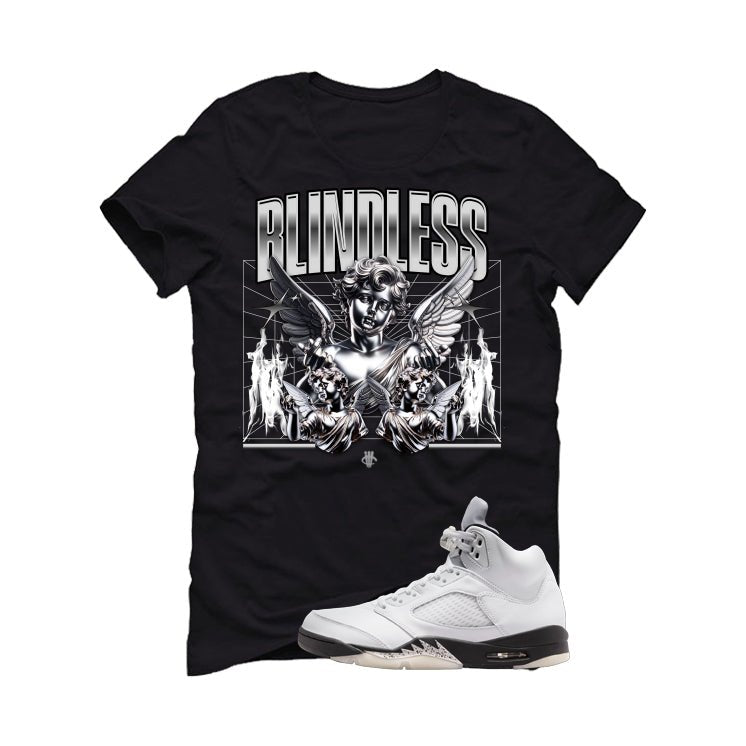Air Jordan 5 White Black T-Shirt (Blindless)| illcurrency product image 2