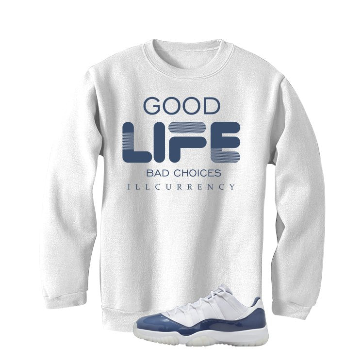 Air Jordan 11 Low Diffused Blue White T-Shirt (Bad product image 4