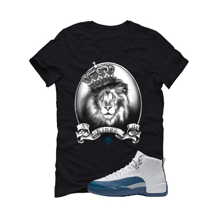 Air Jordan 12 French Blue Black T-Shirt (King's Life) product image 2