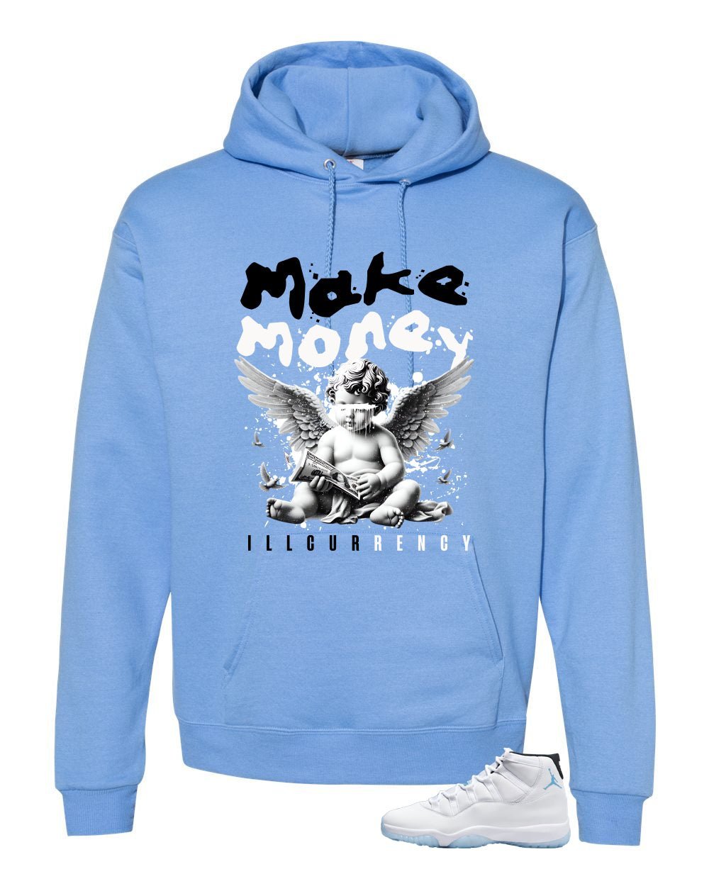 Air Jordan 11 Legend Blue Carolina T-Shirt (Make Money) product image 3