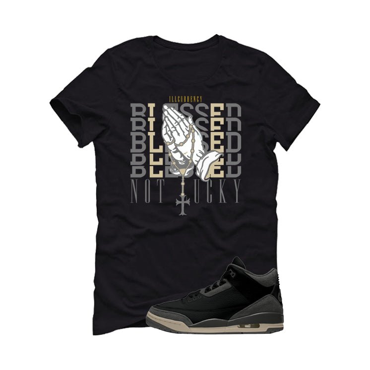 A Ma Maniere x Air Jordan 3 Black T-Shirt (Blessed not product image 2