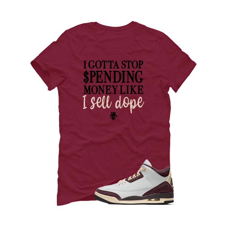 A Ma Maniere x Air Jordan 3 Burgundy Crush Maroon T-Shirt product image 2