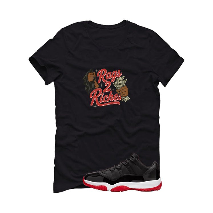 Air Jordan 11 Low Bred Black T-Shirt (rags 2 riches) product image 2