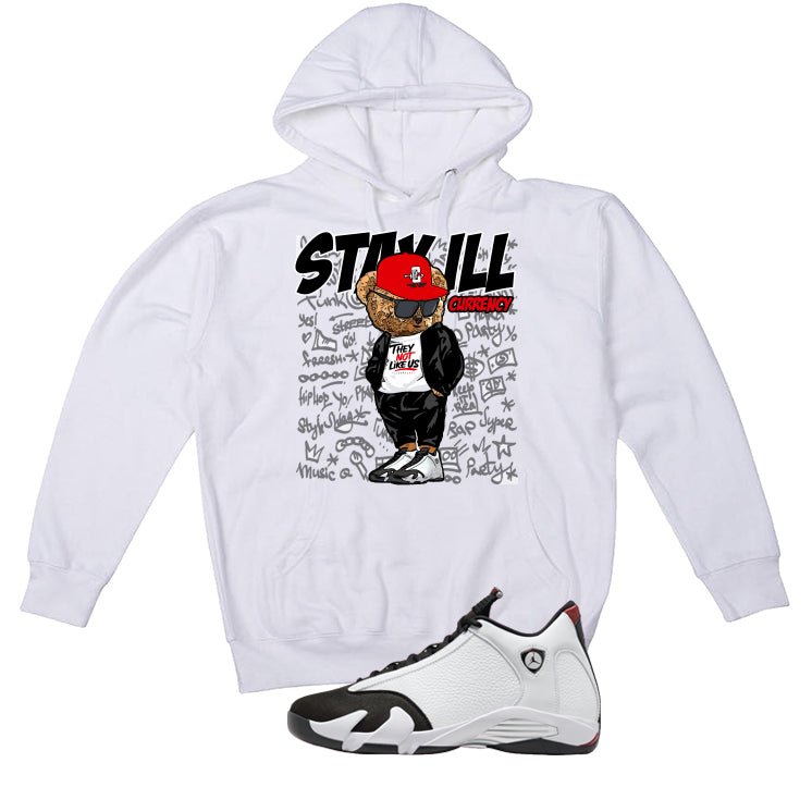 Air Jordan 14 Black Toe White T-Shirt (Stay ill Bear) product image 3