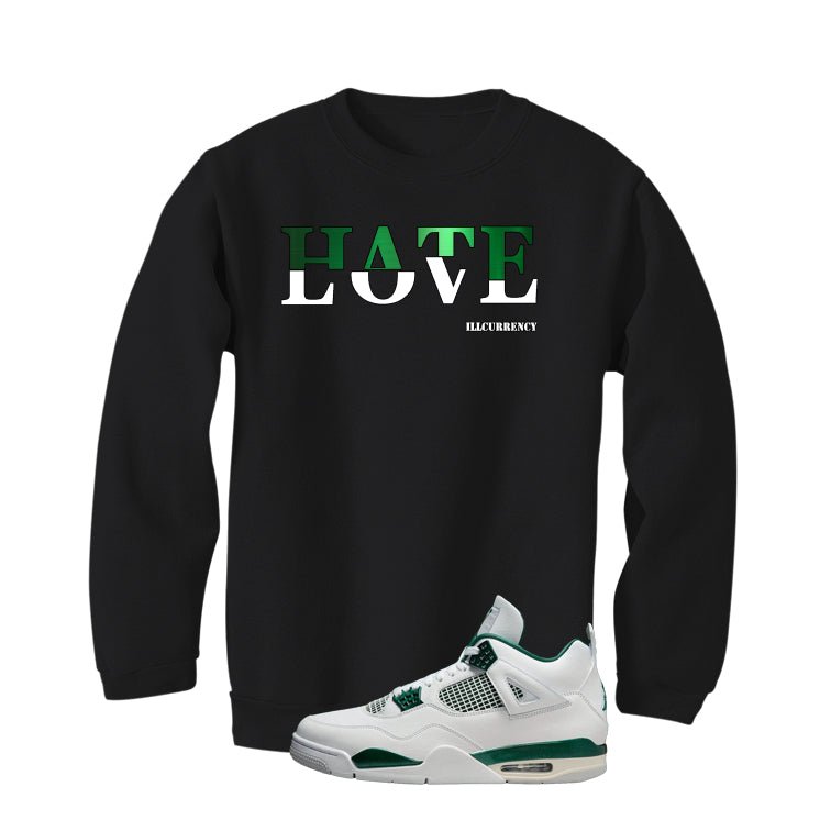 Air Jordan 4 Oxidized Green Black T-Shirt (Hate Love) product image 4