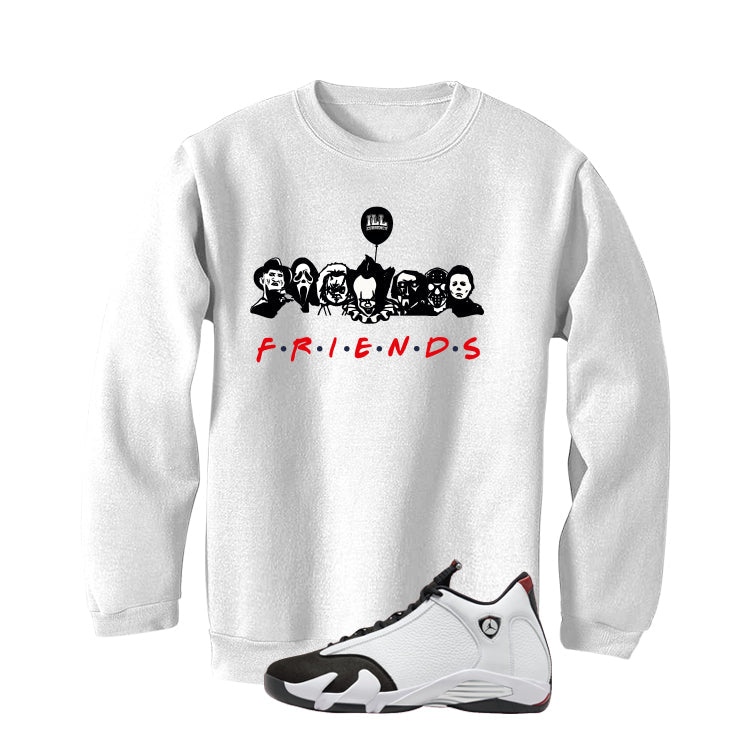 Air Jordan 14 Black Toe White T-Shirt (Friends)| illcurrency product image 4
