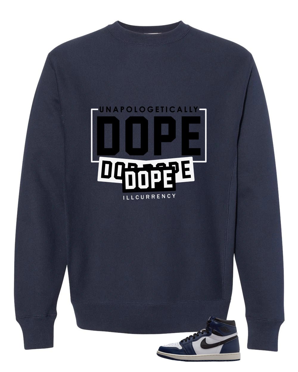Air Jordan 1 High OG Midnight Navy Blue T-Shirt (DOPE) product image 4