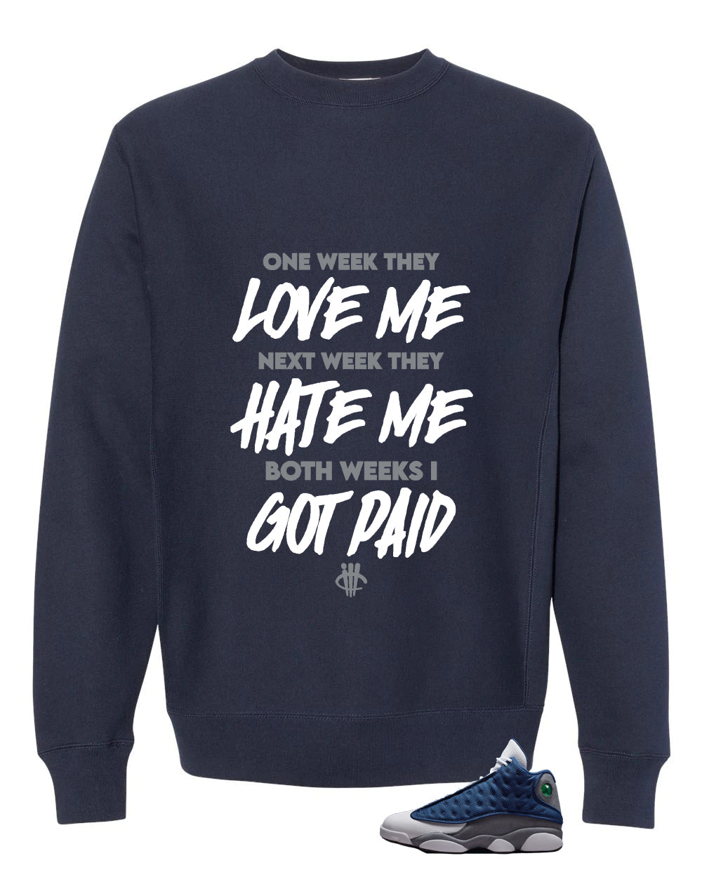 Air Jordan 13 Flint Navy Blue T-Shirt (Paid)| illcurrency product image 4