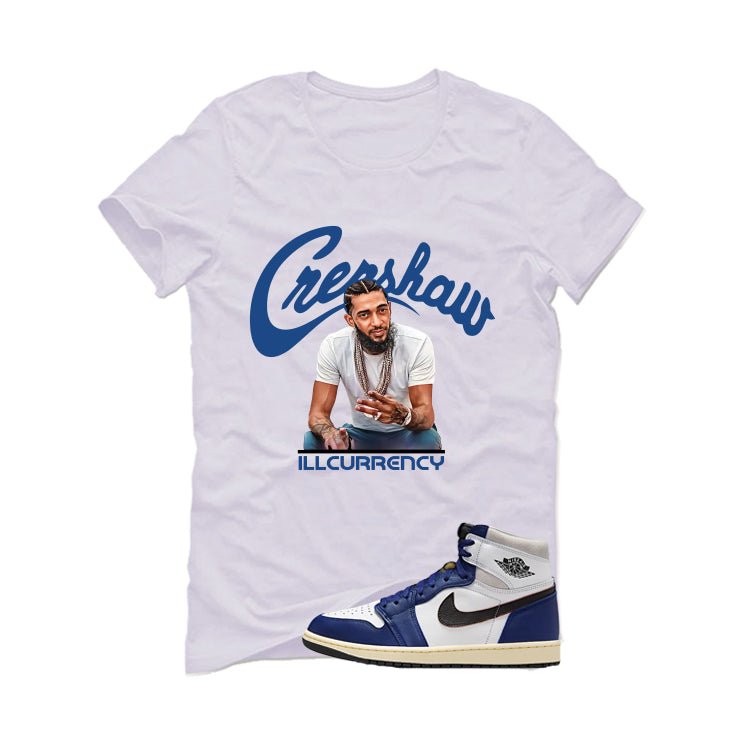 Air Jordan 1 Rare Deep Royal Blue White T-Shirt (Crenshaw) product image 2
