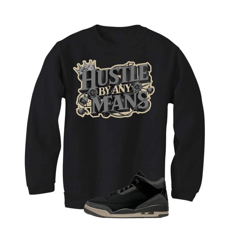 A Ma Maniere x Air Jordan 3 Black T-Shirt (Hustle By Any product image 4