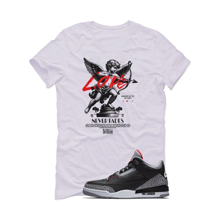 Air Jordan 3 Black Cement White T-Shirt (Love Never Fades) product image 2