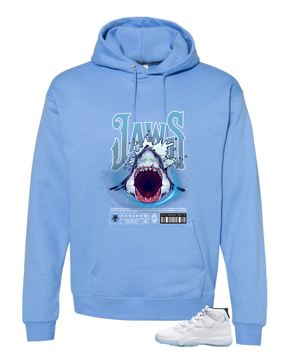 Air Jordan 11 Legend Blue Carolina T-Shirt (Jaws) product image 3
