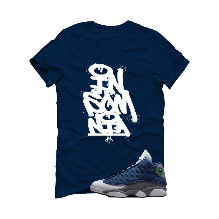 Air Jordan 13 Flint Navy Blue T-Shirt (Insomnia) product image 2