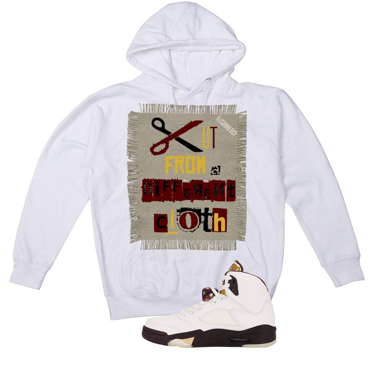 Air Jordan 5 Earth/Metallic Gold White T-Shirt (Cut from a product image 3