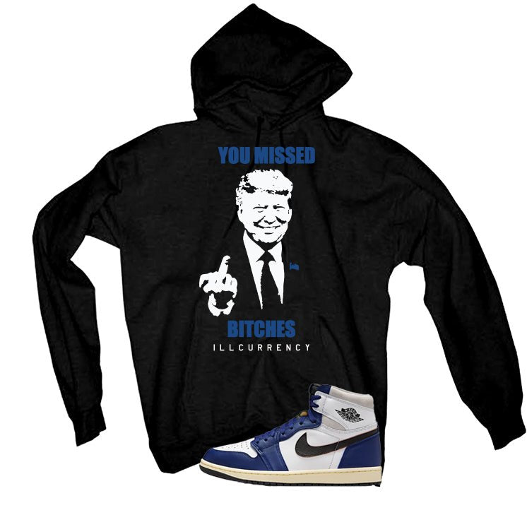 Air Jordan 1 Rare Deep Royal Blue Black T-Shirt (Trump you product image 3