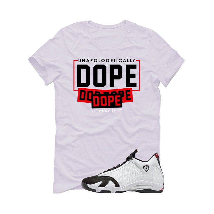 Air Jordan 14 Black Toe White T-Shirt (DOPE)| illcurrency product image 2