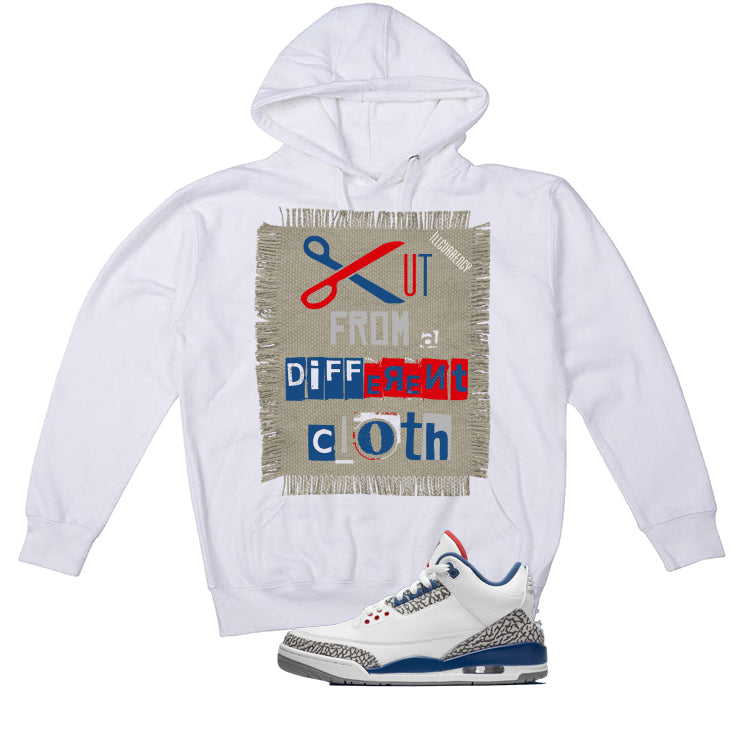 Air Jordan 3 True Blue Matching T-Shirt White (Cut from a product image 3