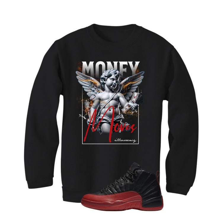 Air Jordan 12 Flu Game 2025 Black T-Shirt (Money Moves) product image 4