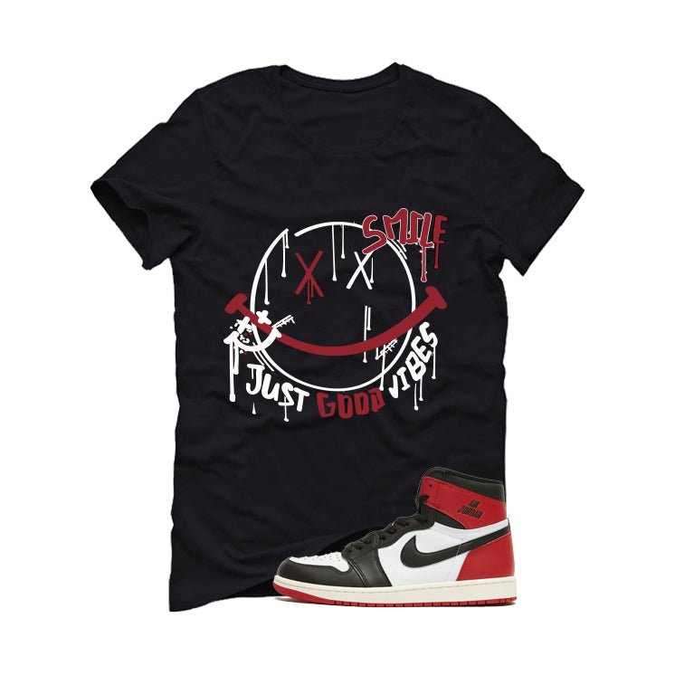 Air Jordan 1 High OG Black Toe Reimagined T-Shirt (Smile) product image 2