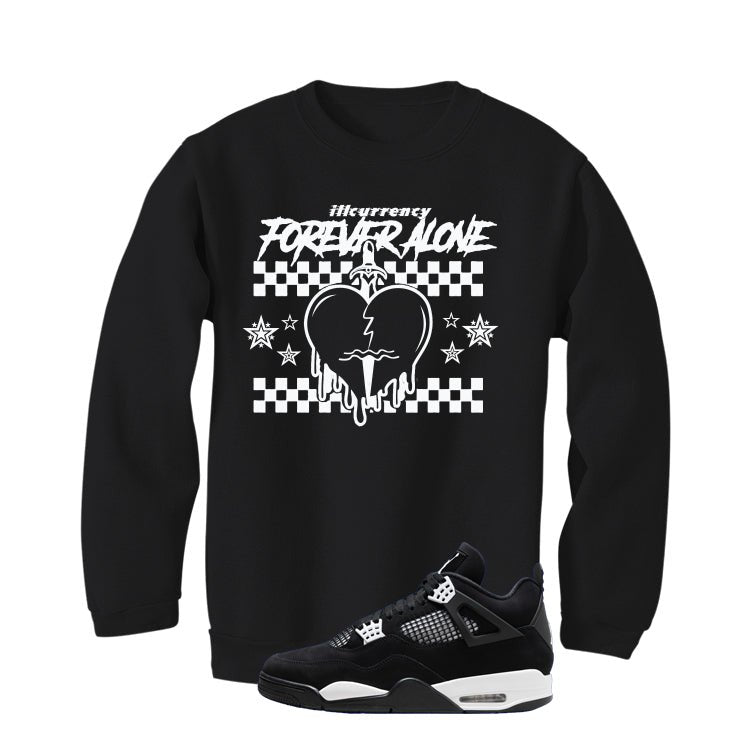 Air Jordan 4 White Thunder Black T-Shirt (Forever Alone) product image 4