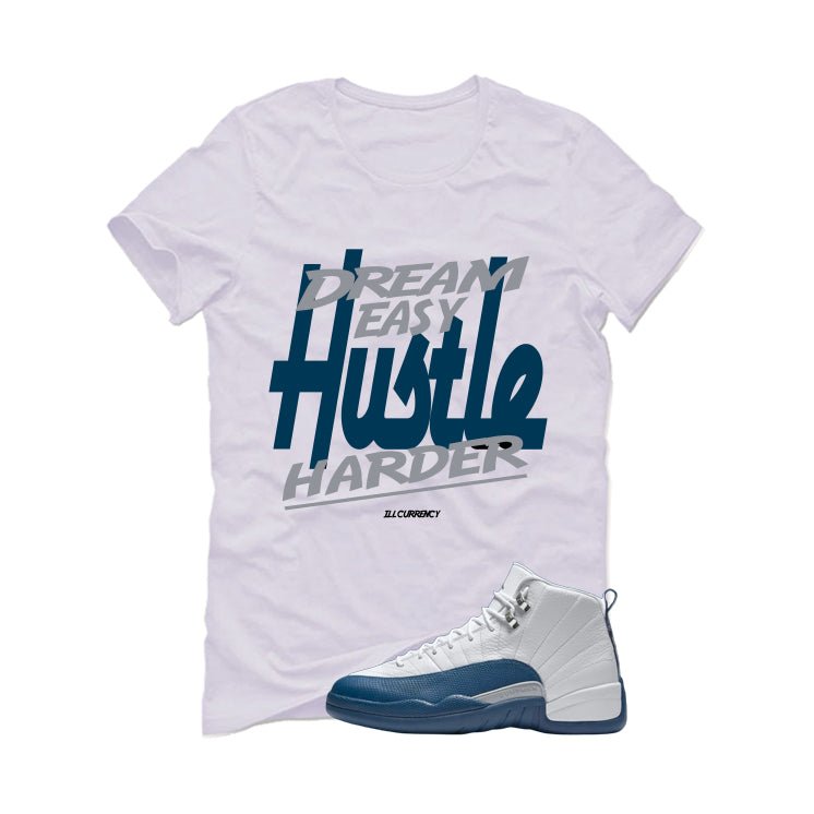 Air Jordan 12 French Blue White T-Shirt (Hustle Harder) product image 2