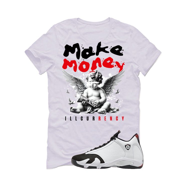 Air Jordan 14 Black Toe White T-Shirt (Make Money) product image 2
