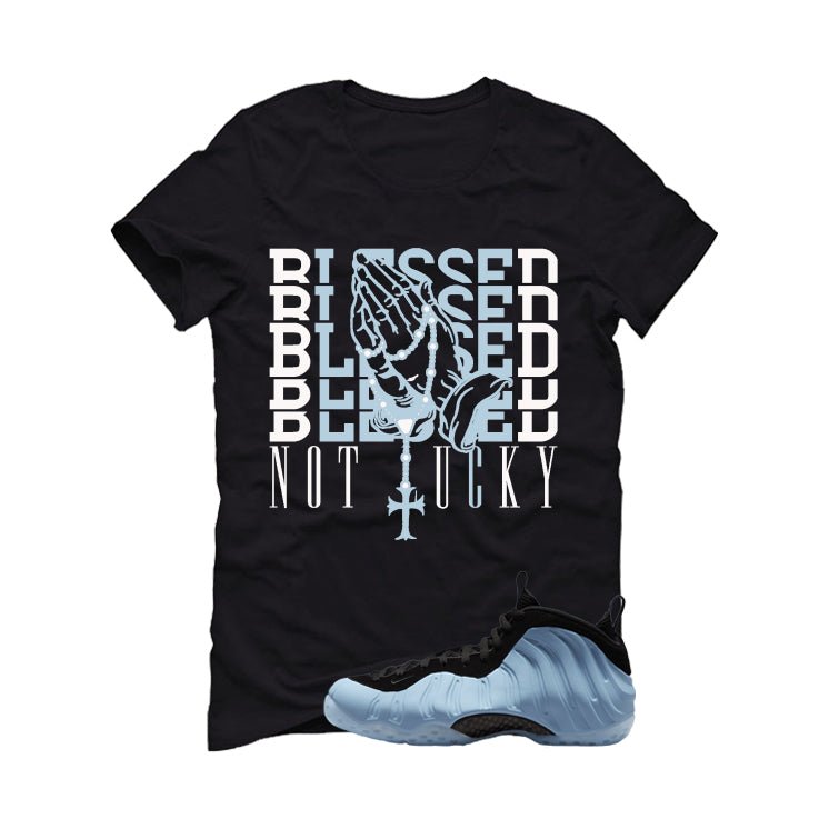 Nike Air Foamposite One Psychic Blue Black T-Shirt (Blessed product image 2