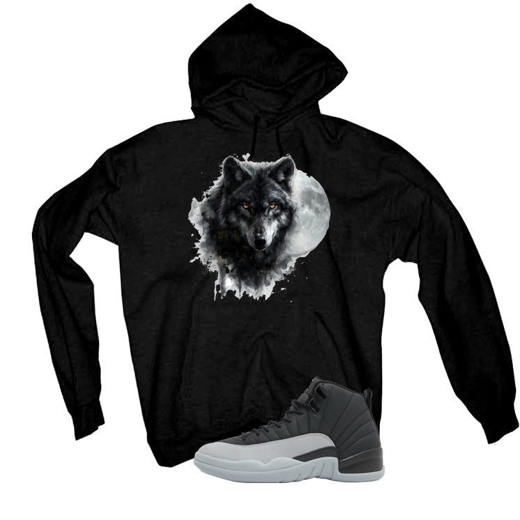 Air Jordan 12 Black/Wolf Grey Black T-Shirt (Moon Wolf) product image 3