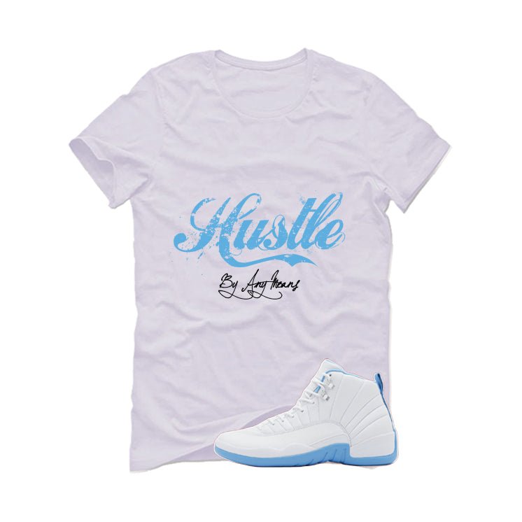 Air Jordan 12 Melo White T-Shirt (Hustle By Any Means) product image 2