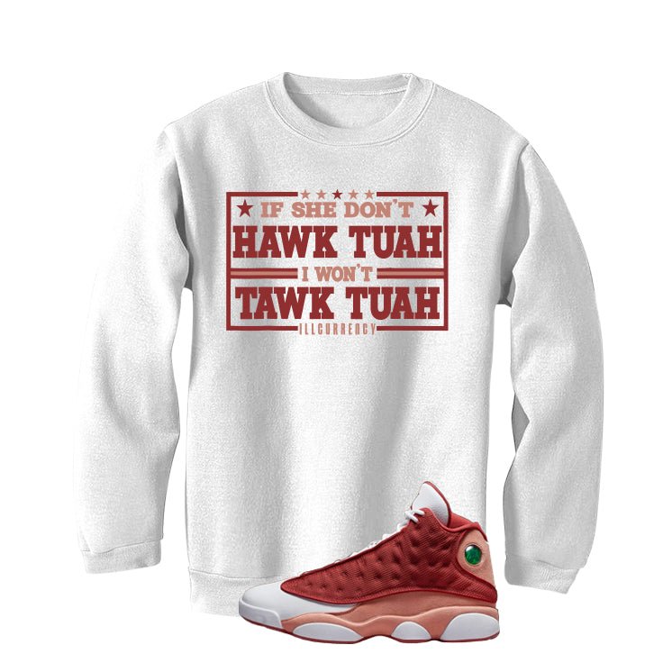 Air Jordan 13 Dune Red White T-Shirt (Hawk Tuah) product image 4
