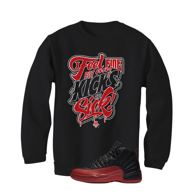 Air Jordan 12 Flu Game 2025 Black T-Shirt (Kicks Are Sick) product image 4