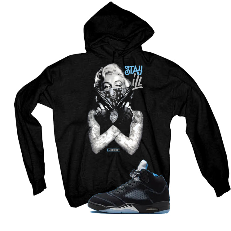 Air Jordan 5 Black/University Blue Matching T-Shirt Black product image 3