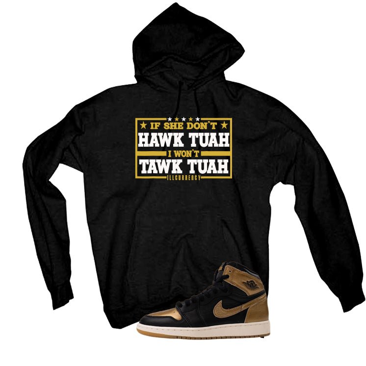 Air Jordan 1 High OG Metallic Gold Black T-Shirt (Hawk product image 3