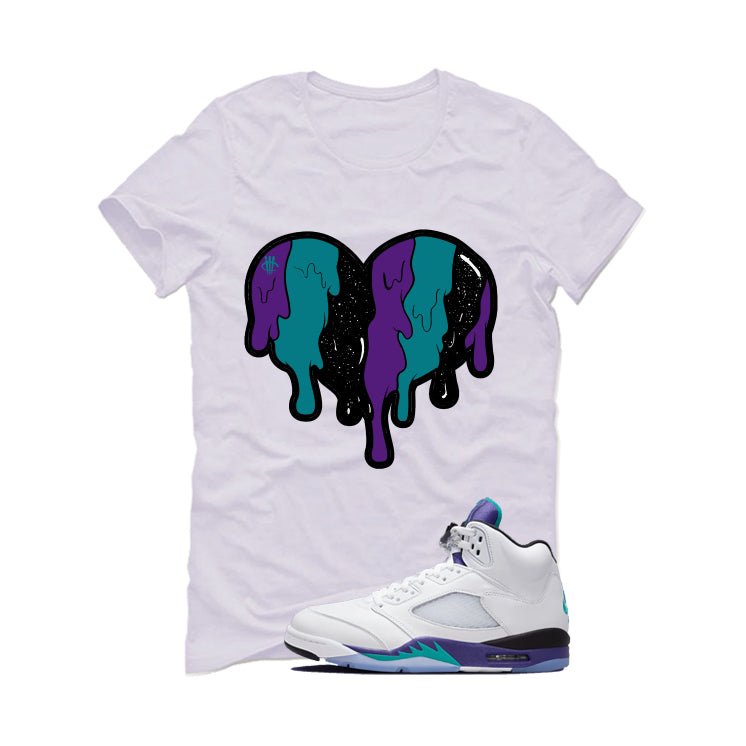 Air Jordan 5 OG Grape White T-Shirt (Heart)| illcurrency product image 2