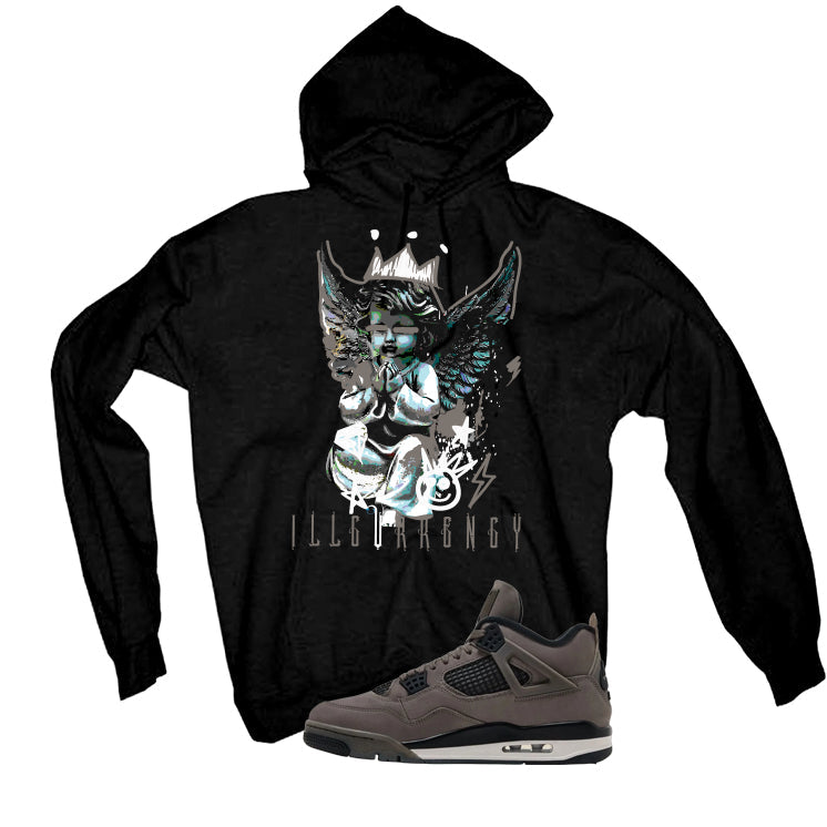 Air Jordan 4 Cave Stone Black T-Shirt (Graffiti Angel) product image 3