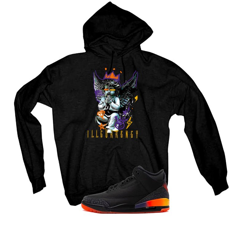 J Balvin x Air Jordan 3 Rio Black T-Shirt (Graffiti Angel) product image 3