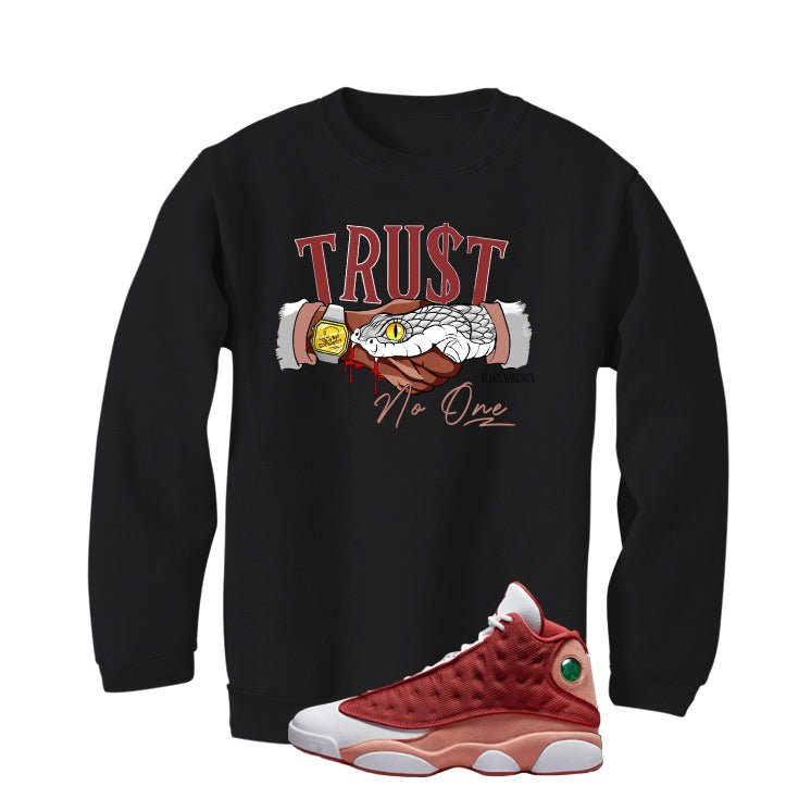 Air Jordan 13 Dune Red Black T-Shirt (TRUST NO ONE) product image 4