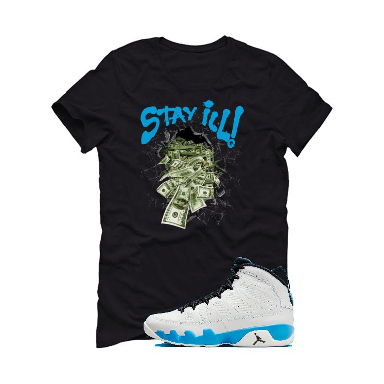Air Jordan 9 “Powder Blue” | illcurrency Black T-Shirt product image 2