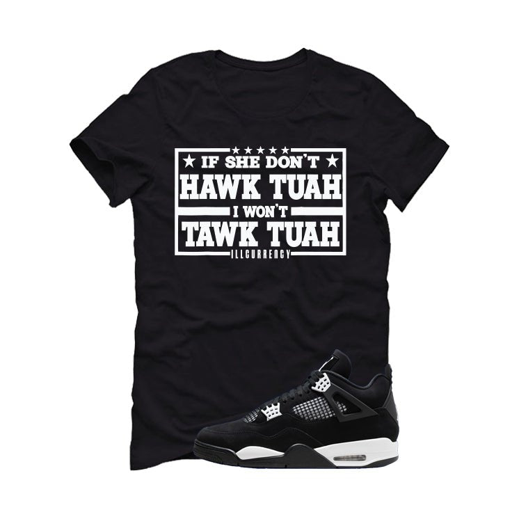Air Jordan 4 White Thunder Black T-Shirt (Hawk Tuah) product image 2