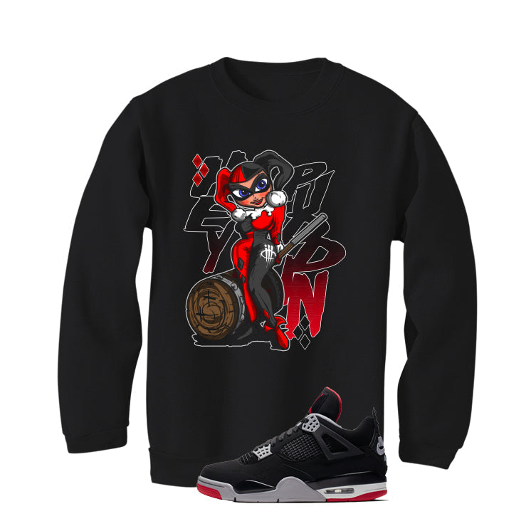 Air Jordan 4 Bred Matching T-Shirt Black (Hey Puddin!!) product image 4