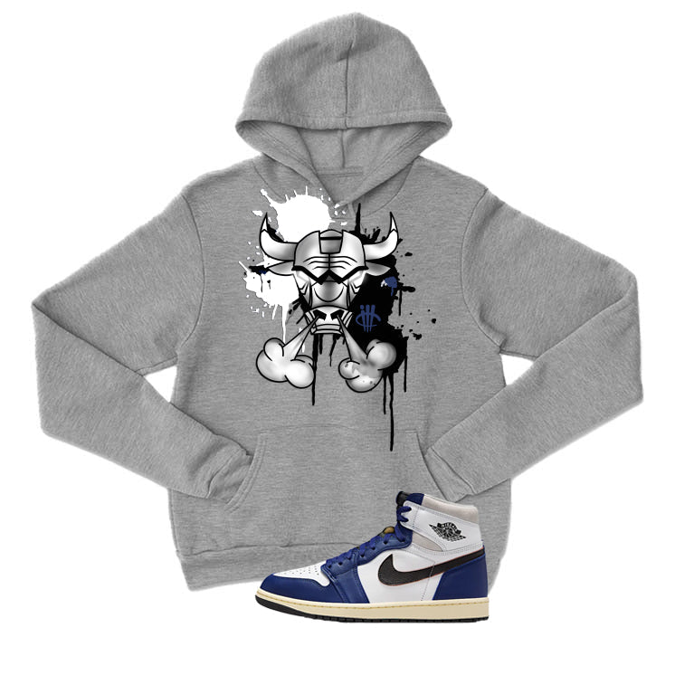 Air Jordan 1 Rare Deep Royal Blue Grey T-Shirt (Iron Bull) product image 3