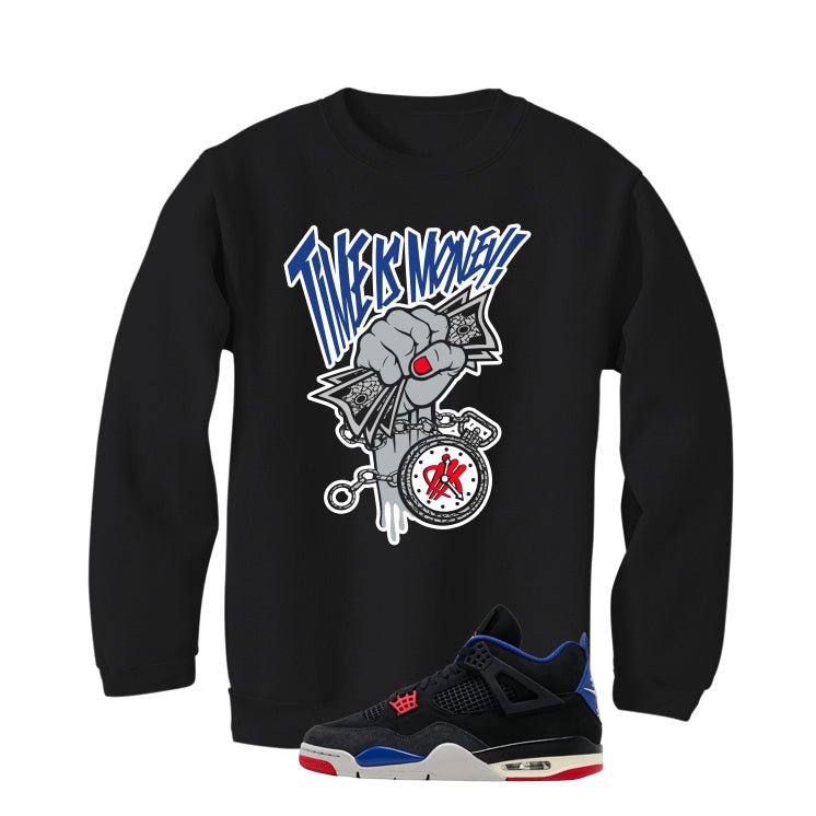 Air Jordan 4 Rare Black T-Shirt (Time Is Money)| illcurrency product image 4